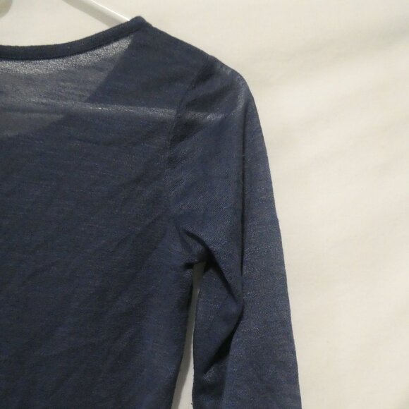 XHILARATION | xs - extra small | Navy Blue 3/4 Sleeve Top with Anchor Design - Picture 13 of 16